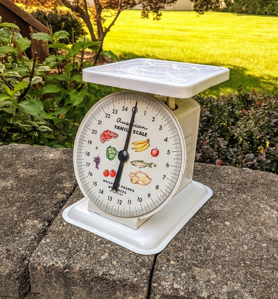 Vintage Scale, White American Family Scale, Kitchen Scale