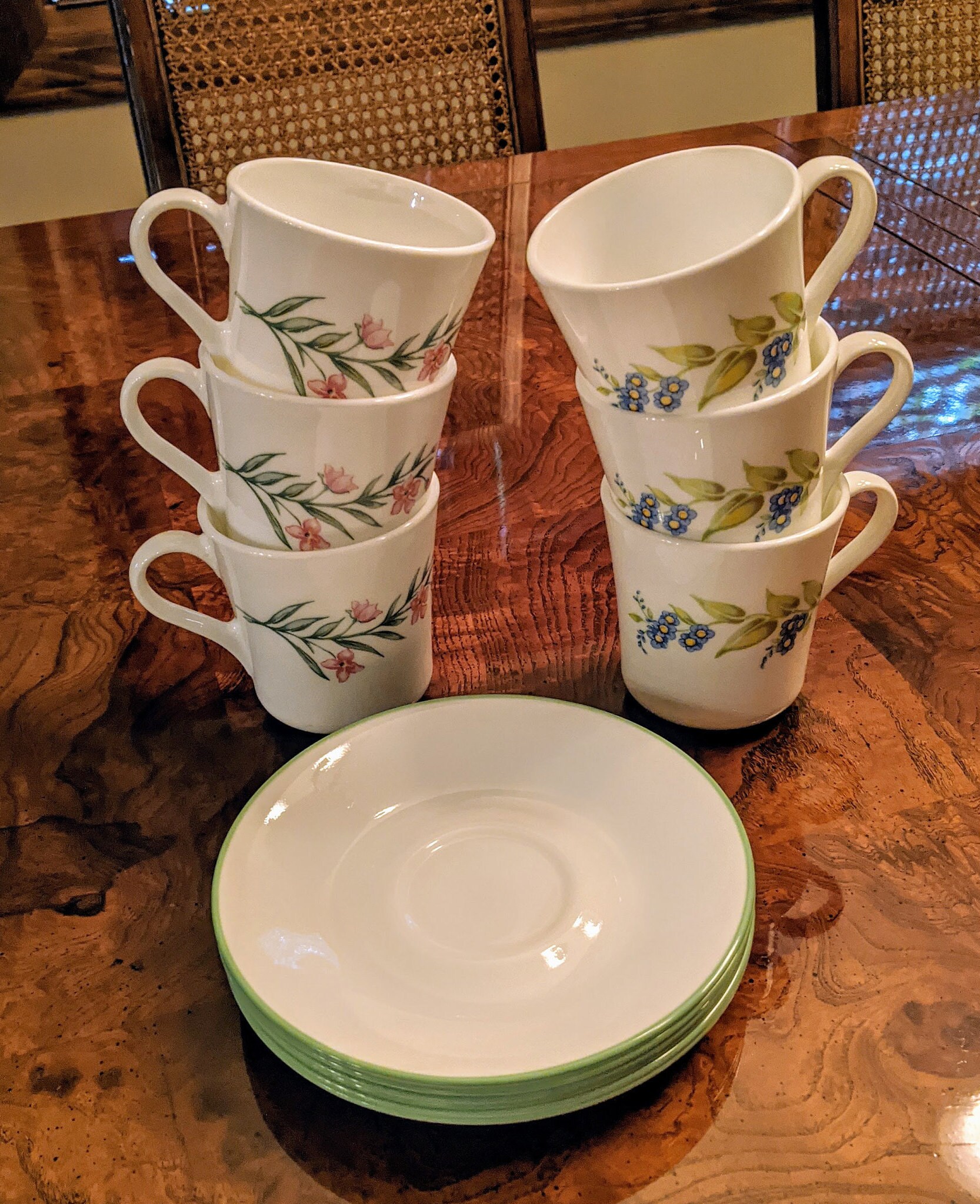 Vintage Corelle My Garden Cup and Saucer Set of 6 Retro Coffee Etsy