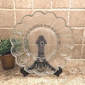 Vintage Indiana Glass Deviled Egg Dish Clear Glass Hobnail Egg Serving Plate Vintage Egg Platter Hobnail Glass Retro Egg Dish Vintage Dining