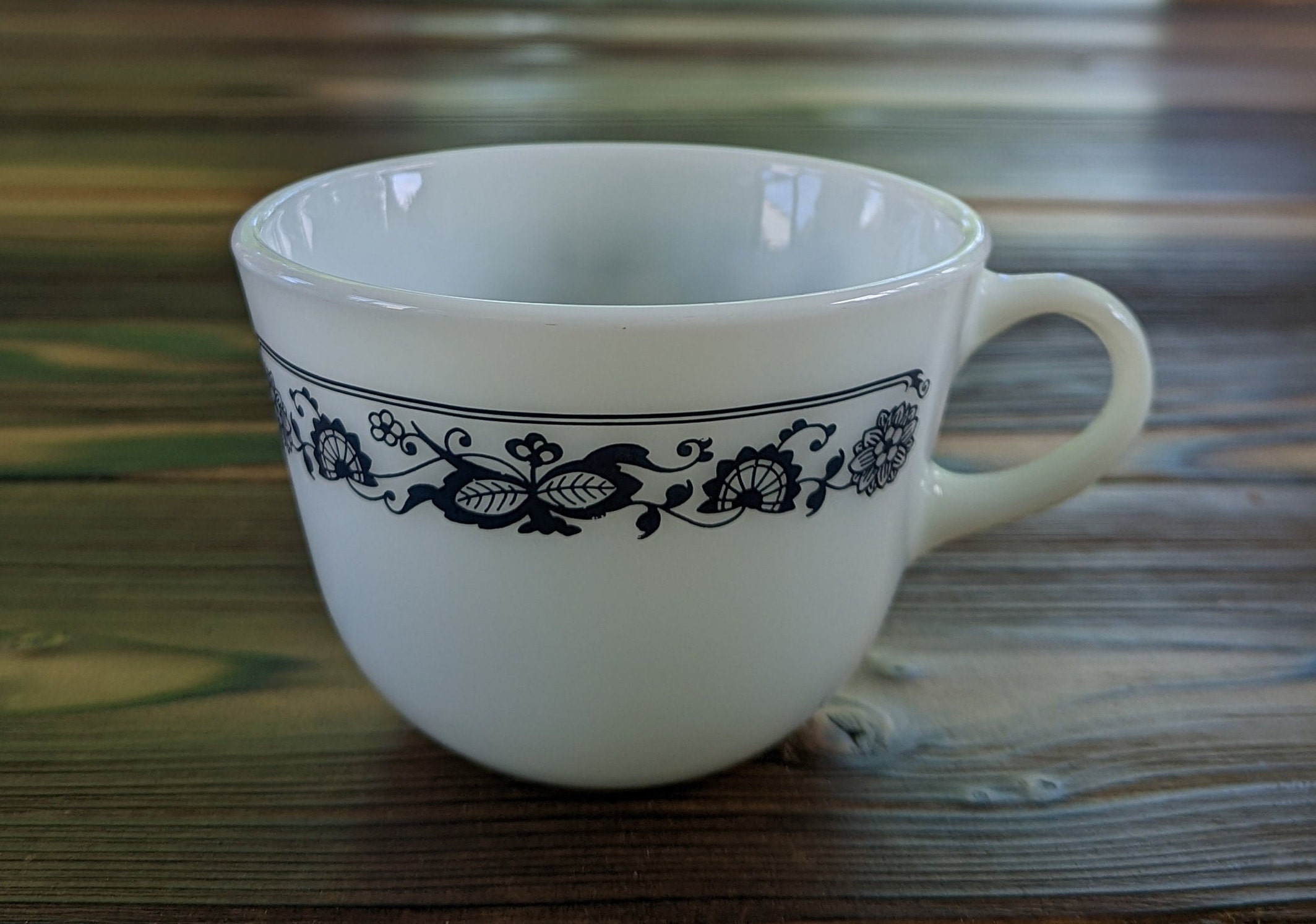 Pyrex Mugs Set of 4 Vintage Pyrex Old Town Blue Tea Coffee Mug Pyrex Coffee Cups ...