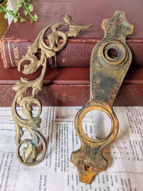 Antique door on sale escutcheon plates