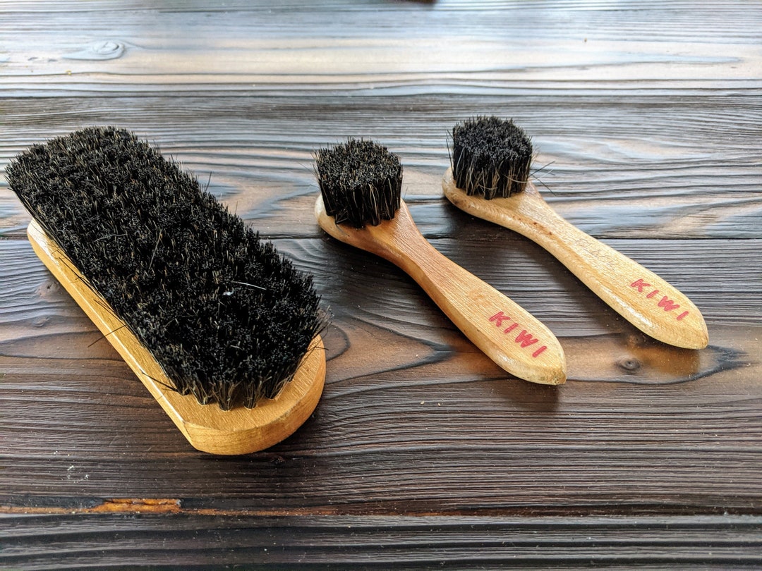 Vintage Kiwi Horse Hair Brushes for Clothes and Shoes Rustic Farmhouse