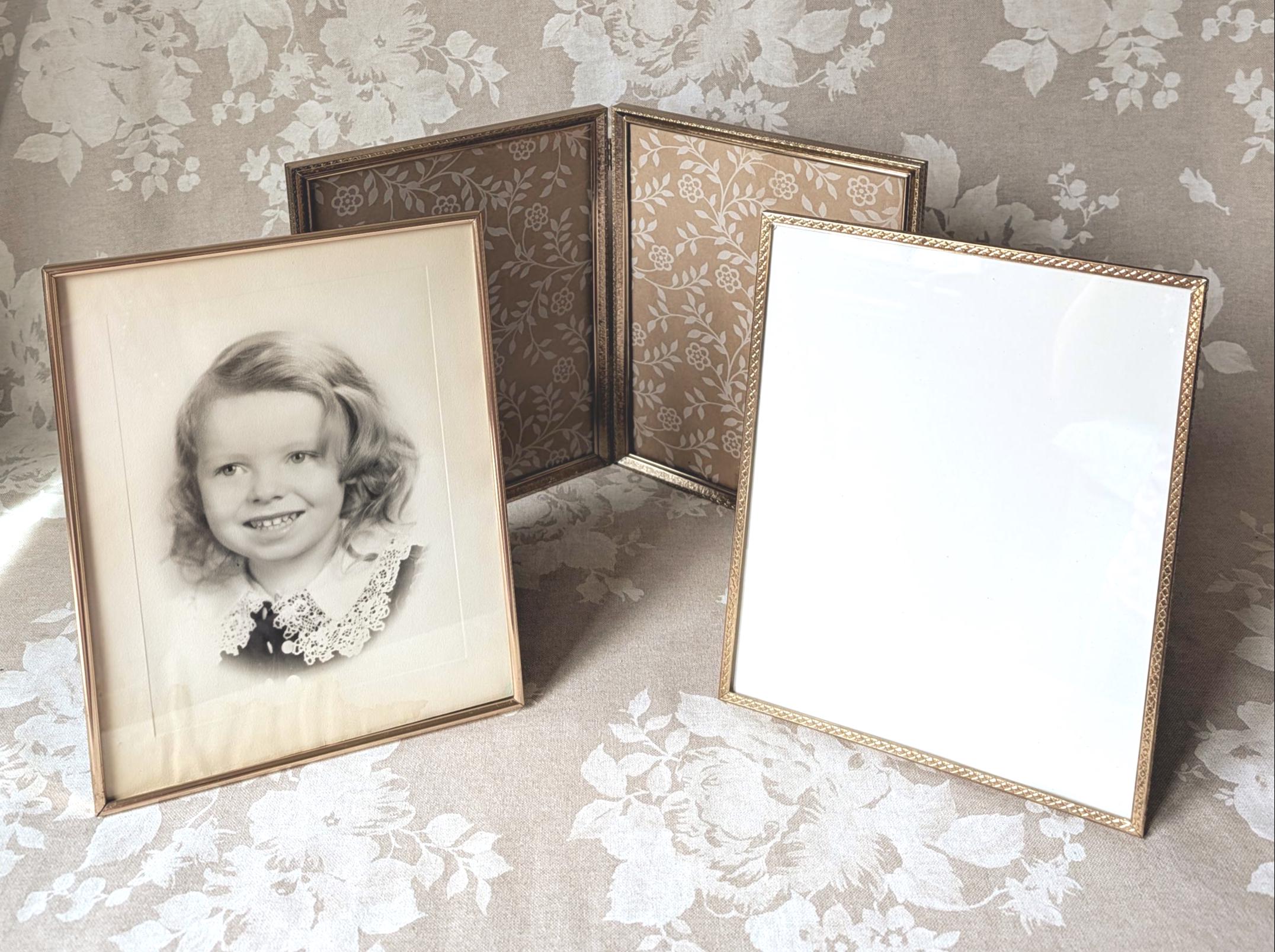 Set of 4 Vintage Gold Metal Picture Frames 8x10, Table Number Holder ...
