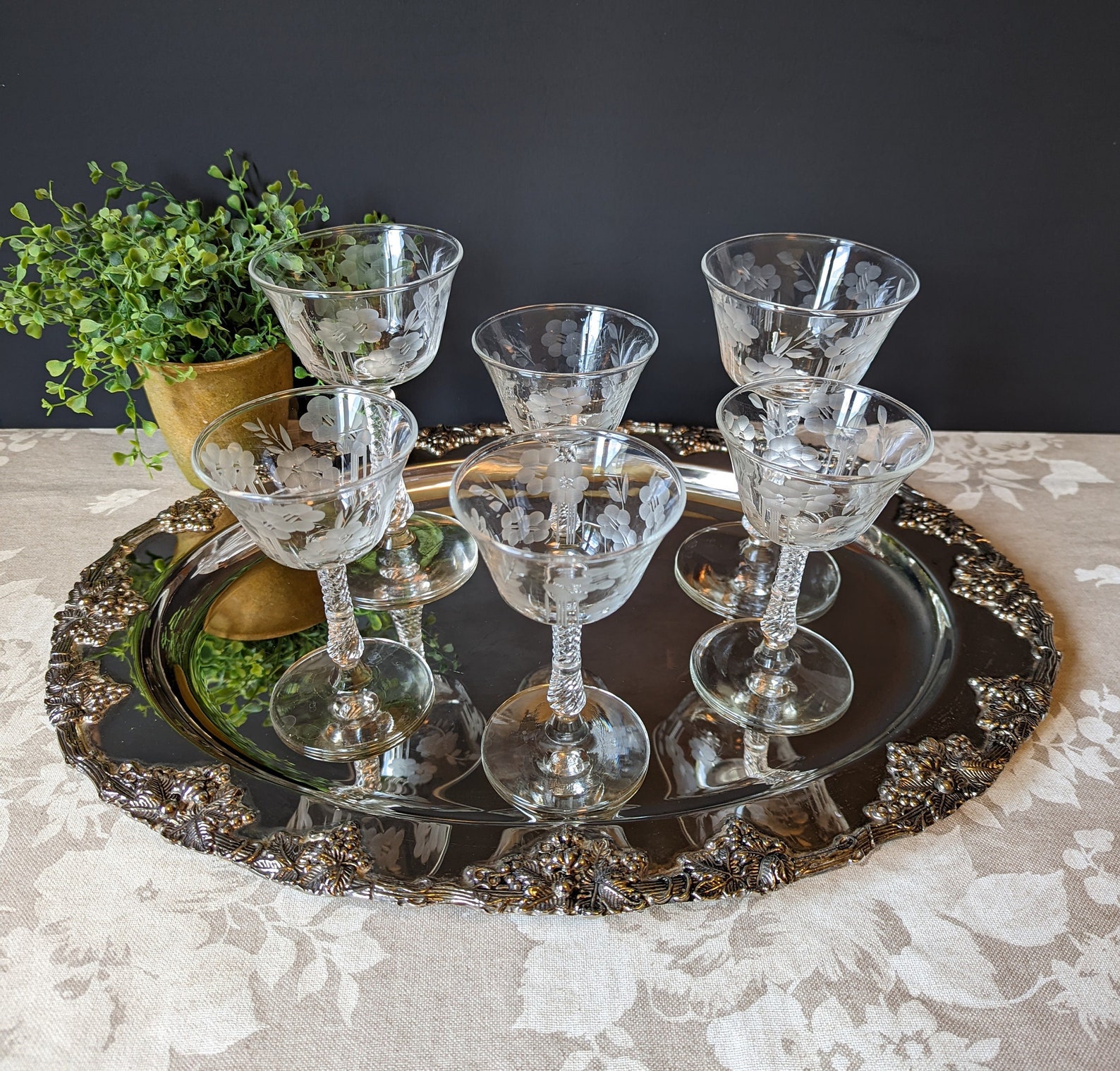 Vintage Godinger Silver Serving Tray Dessert Tray Vintage Etsy