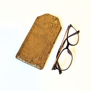 1940s METAL EYEGLASSES CASE Hard Shell Container With 