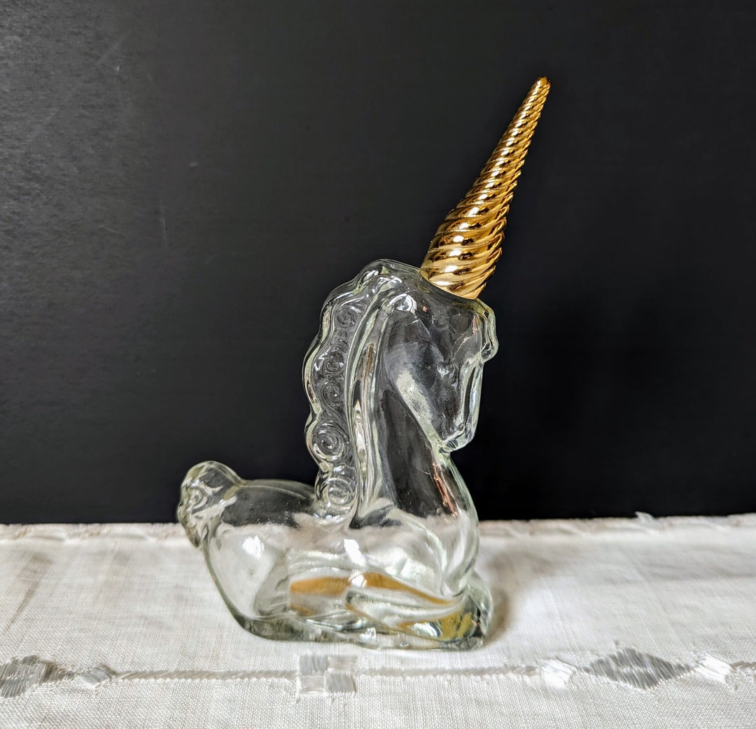Vintage Avon Unicorn Perfume Bottle Clear Glass Unicorn Etsy