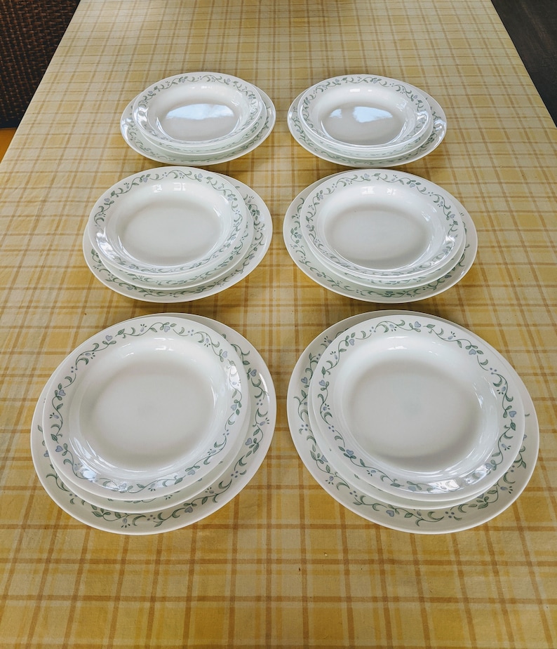 Vintage Corelle Dish Set Service for 6 Corelle Country Cottage Etsy