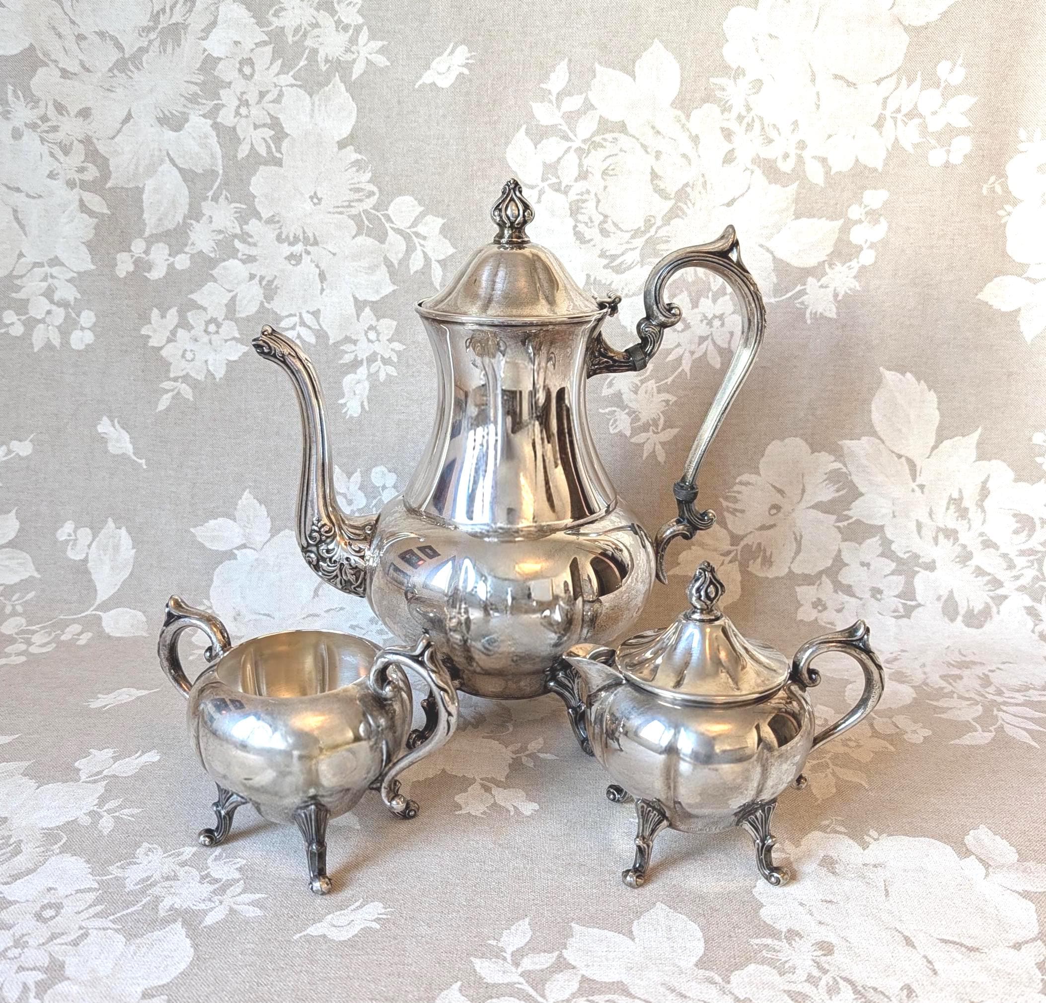 Sheridan Silver on Copper Tea Pot - Etsy