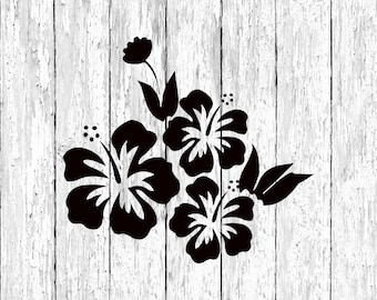 Hibiscus Decal | Laptop Stickers | MacBook Decal | Car Decal | Vinyl Decal | Decals | Cool Stickers | Hibiscus Stickers | Water Bottle Decal