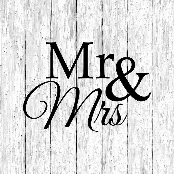 Mr And Mrs | Laptop Stickers | MacBook Decal | Car Decal | Vinyl Decal | Decals | Cool Stickers | Wedding Decor | Wedding Decal | Sticker