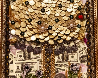 Gold Money Tree Etsy - money tree