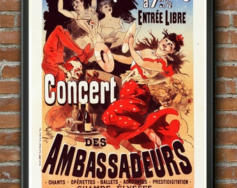 AP118 Vintage 1893 French Singer Eugénie Buffet Advertisement Poster Card A5