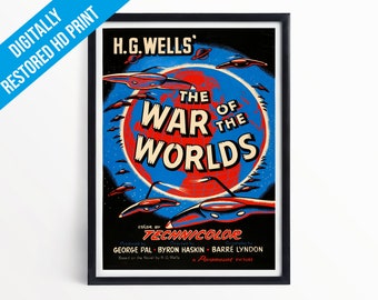 War of the Worlds Sci fi movie poster print - A5 A4 A3 - Professionally Printed Wall Art