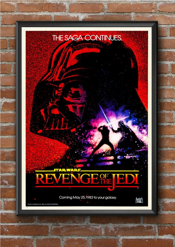 STAR WARS JEDI Home Wall Art Print A4,A3,A2,A1 Vintage Movie Film Poster