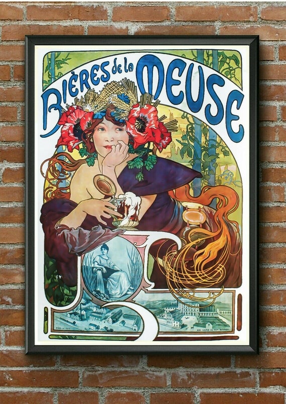 250gsm A3 Art Nouveau Poster ALPHONSE MUCHA Chocolat Ideal 1897