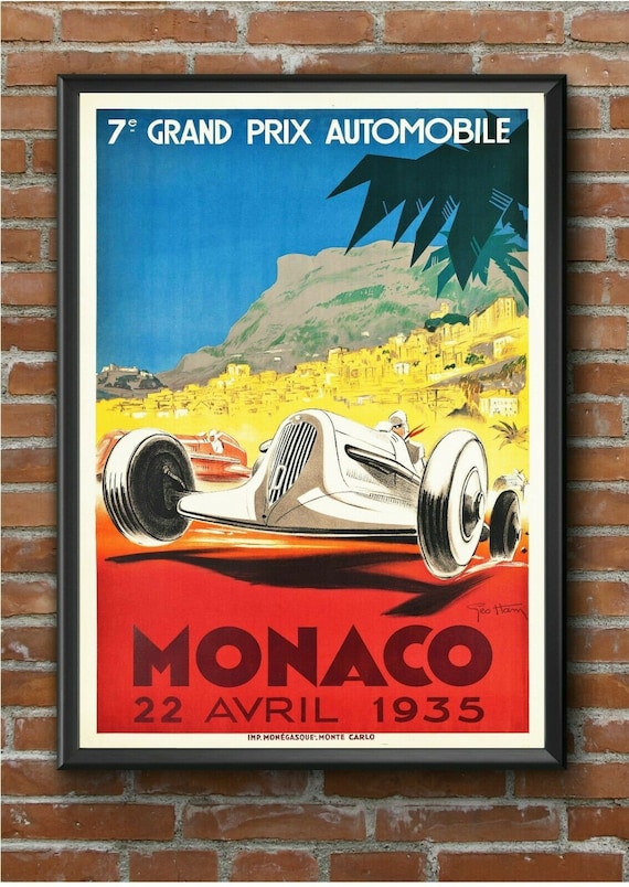1980 Monaco Grand Prix Motor Racing Poster A3 Print