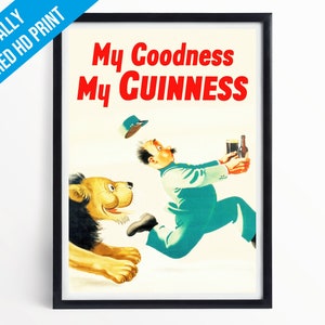 Guinness Poster Print - My Goodness, My Guinness - A5 A4 A3  - Professionally Printed Guinness Advertising Poster