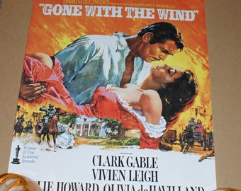 Gone with the Wind Movie Poster - Professionally Printed Wall Art - Last Remaining A2 Size