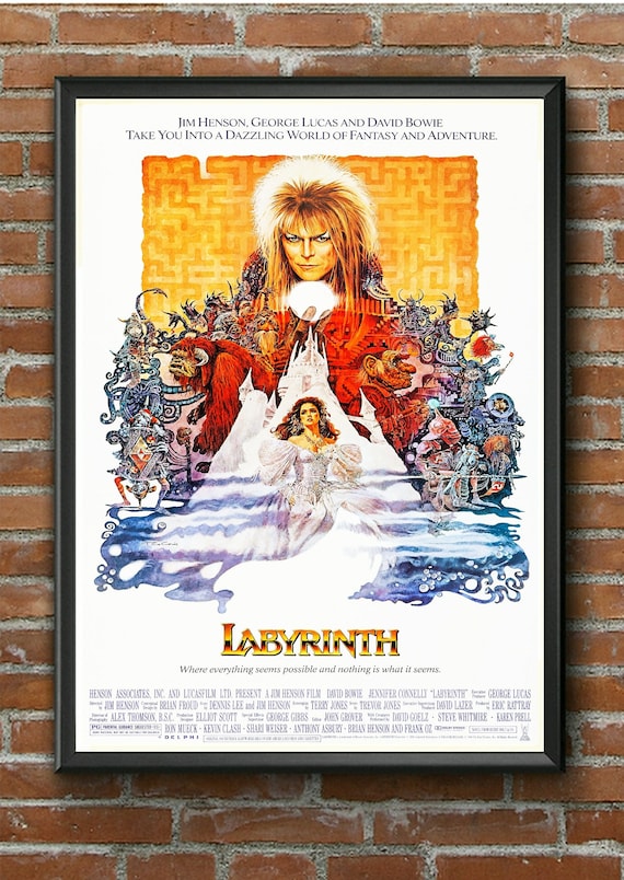 WALL DECOR ART PRINT POSTER A3 Size Labyrinth David Bowie Movie GIFT