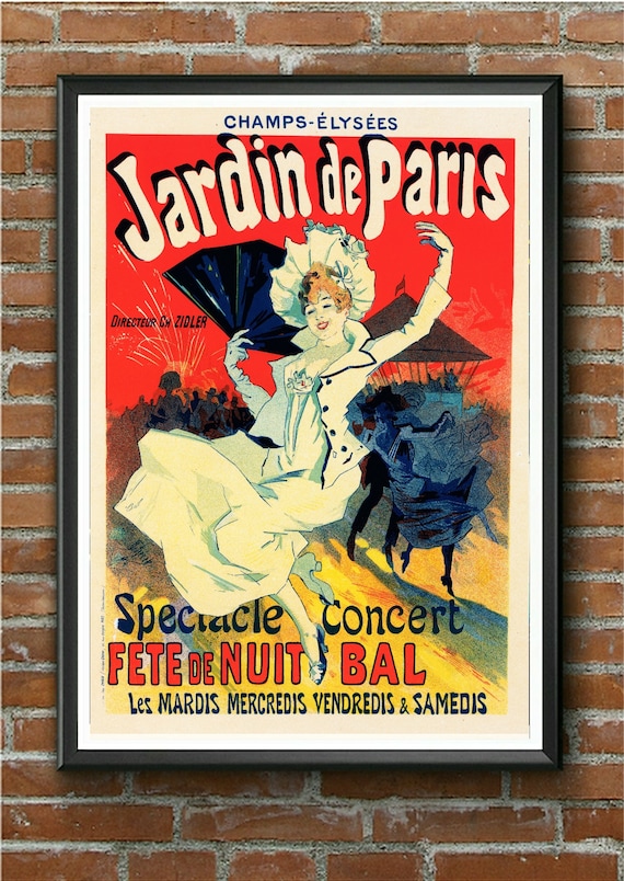 VINTAGE BAL au MOULIN ROUGE FRENCH ADVERTISING A2 POSTER PRINT