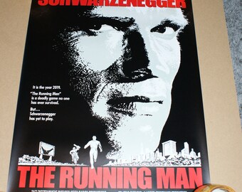 The Running Man Movie Poster Print - Professionally Printed Wall Art - Last Remaining A2 Size