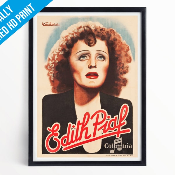 Edith Piaf Poster Print - A5 A4 A3  - Professionally Printed Wall Art Print