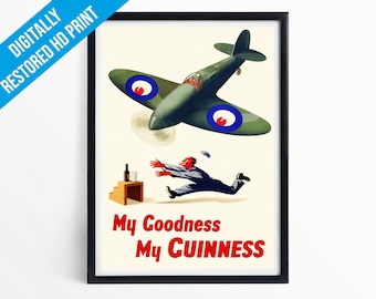Impression d'affiche Guinness - Ma bonté, ma Guinness (type 2) - A5 A4 A3 - Poster publicitaire Guinness imprimé professionnellement