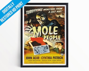 The Mole People Sci Fi Movie Film Poster Print - A5 A4 A3 - Professionally Printed Classic 50's Scifi Posters