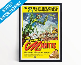 The Deadly Mantis Sci fi movie poster print - A5 A4 A3 - Professionally Printed Wall Art