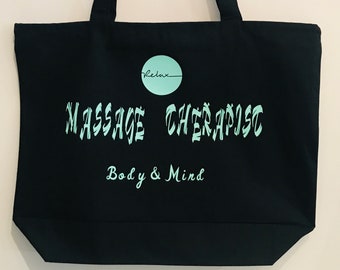 Massage Therapist Personalize Gift Tote Bag/Massage Therapist Gift/Spa Tote Bag/Masseuse tote bag/Personalize Tote