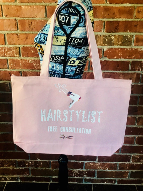 Hair Stylist Canvas Tote Bag Stylist Tote Hairdresser Tote Etsy