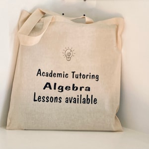 Academic tutoring book bag/Math Tutoring gift/