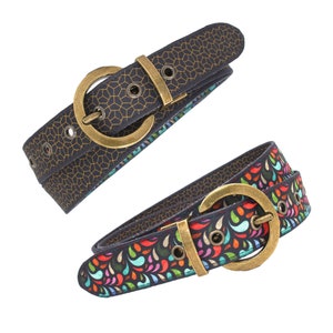 SeeLeuchten - Fabric reversible belt Vegan / Recycled / Handmade (Design MB16 & MB36)