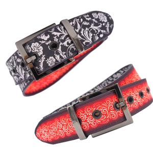 Reversible fabric belt / Vegan / Recycled / Handmade (SeeBrise MB23 & MB27)