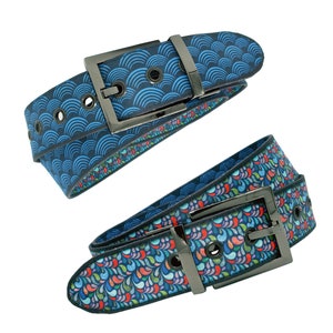 Reversible fabric belt / Vegan / Recycled / Handmade (SeeGangMB32 & MB41)