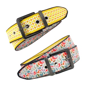 Reversible fabric belt / Vegan / Recycled / Handmade (SeeLicht MB30 & MB18)