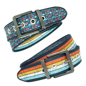 Reversible fabric belt / Vegan / Recycled / Handmade (SeeLe MB41 & MB42)