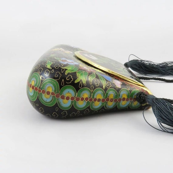 Vintage 1960s Chinese Cloisonne Enamel Clutch Pur… - image 6