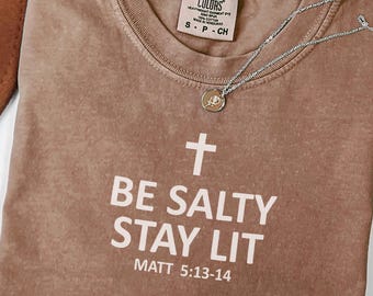 Be Salty Stay Lit PNG, Minimalist Christian Faith Matthew 5:13-14 Bible Verse