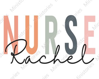 Custom Nurse PNG Shirt: Personalized RN Gift (Digital File)