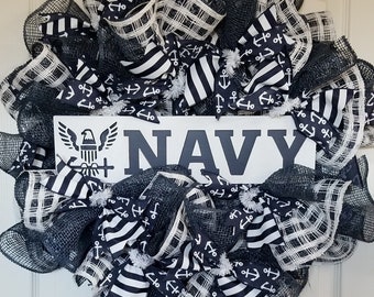 24" Navy Wreath