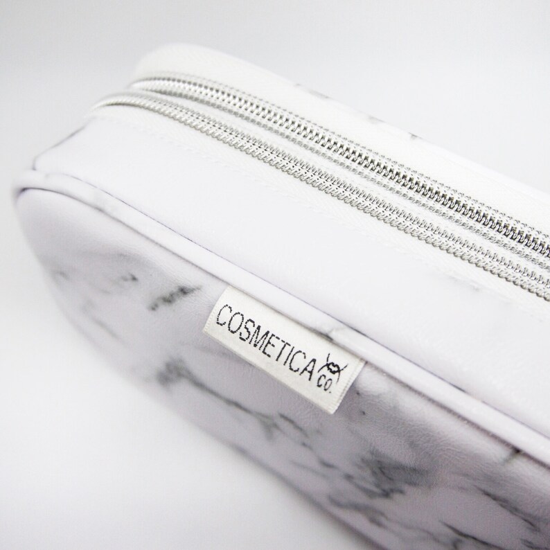 Marble Makeup Bag Marble Makeup Organizer Marble Pencil Etsy