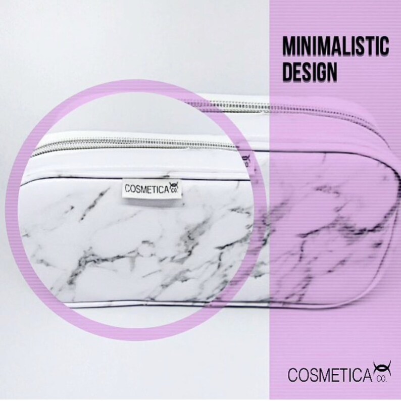 Marble Makeup Bag Marble Makeup Organizer Marble Pencil Etsy