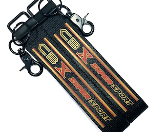 Lanyard Key Ring Wristlet For Honda CBX Super-Sport (2-Pack)