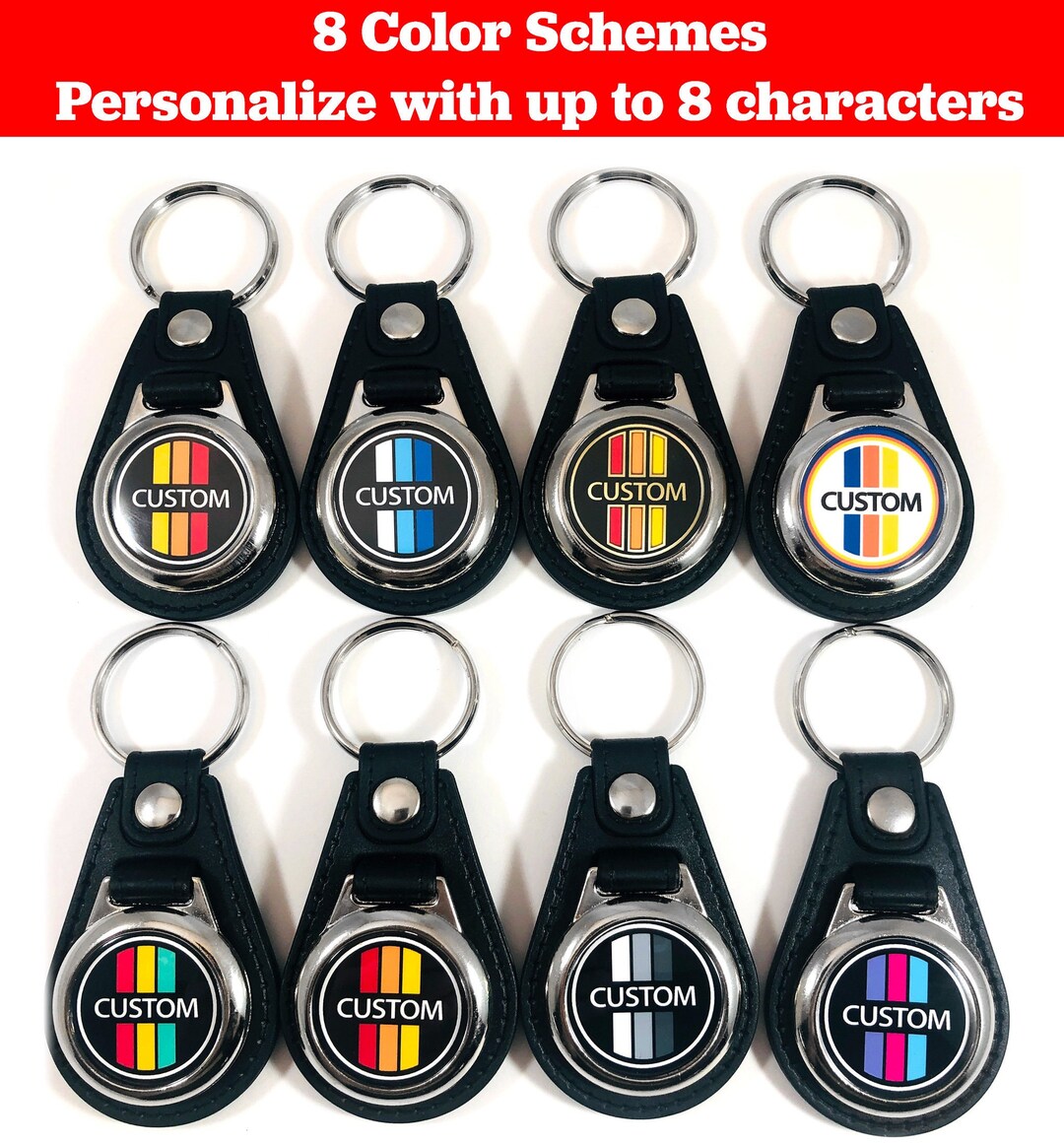 Personalized Key Fob Key Ring Keychain Etsy