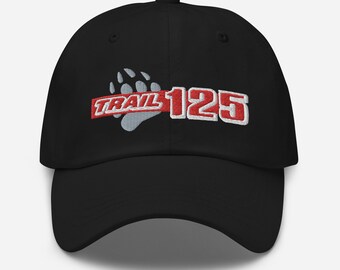 Gorra de béisbol bordada con emblema Trail 125 CT125
