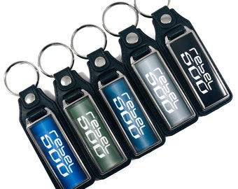 Keychain Fob Key Rings for Honda Rebel 500 (2-pack)