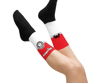 Monkey Bike Red and White Socks