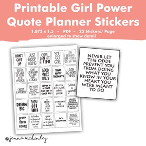 Printable Planner Stickers Inspirational Quote Flower Theme, Decorative  Calendar Organization Life Planning Bullet Journal Instant Download