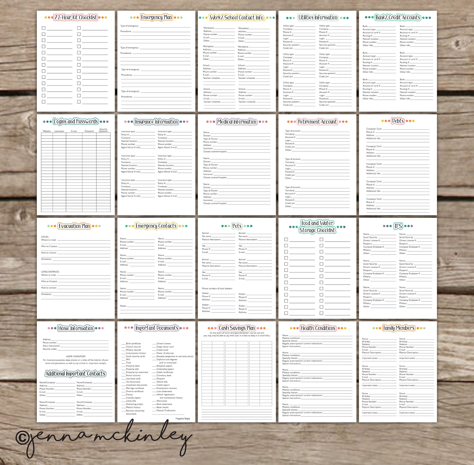 PRINTABLE Emergency Preparedness Planning Binder, Disaster Prep ...